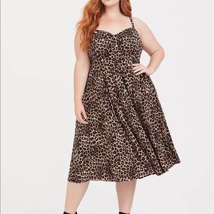 Torrid leopard print midi dress